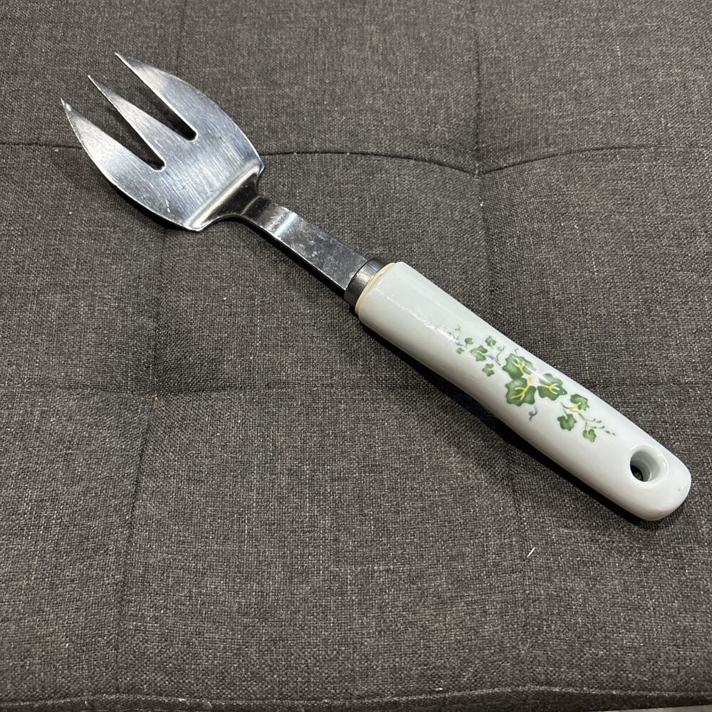 Corelle Coordinates Callaway Ivy Stainless Serving Fork Utensil Plastic Handle
